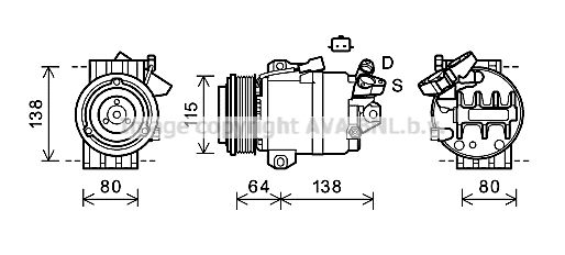 AVA QUALITY COOLING Компрессор, кондиционер RTK565